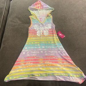 NWT Hooded Striped Butterfly Dress - Little girls size 6x